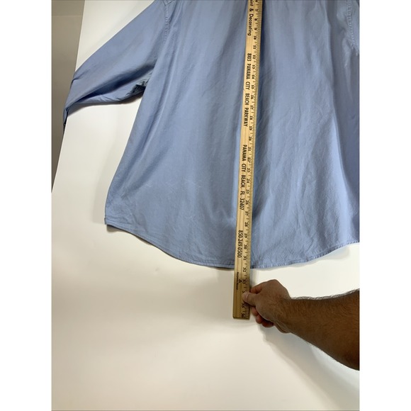 Vineyard Vines Slim Fit Preppy Classic Blue Oxford Shirt, XL - Picture 9 of 11